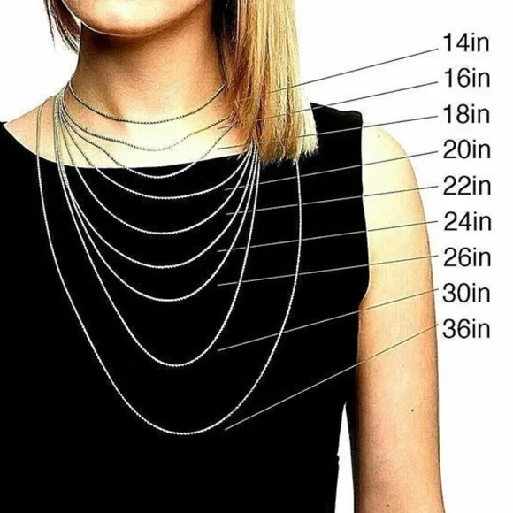 14K White Gold Box Chain Necklace 18” Tested 0.88g - Picture 3 of 7